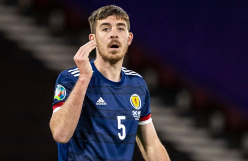 Declan Gallagher in action for Scotland