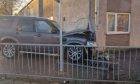 The car embedded into the building in Dundee.