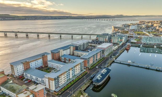 View of City Quay and South Victoria Dock Road, Dundee