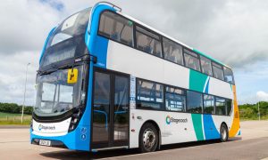 Double decker Stagecoach bus.