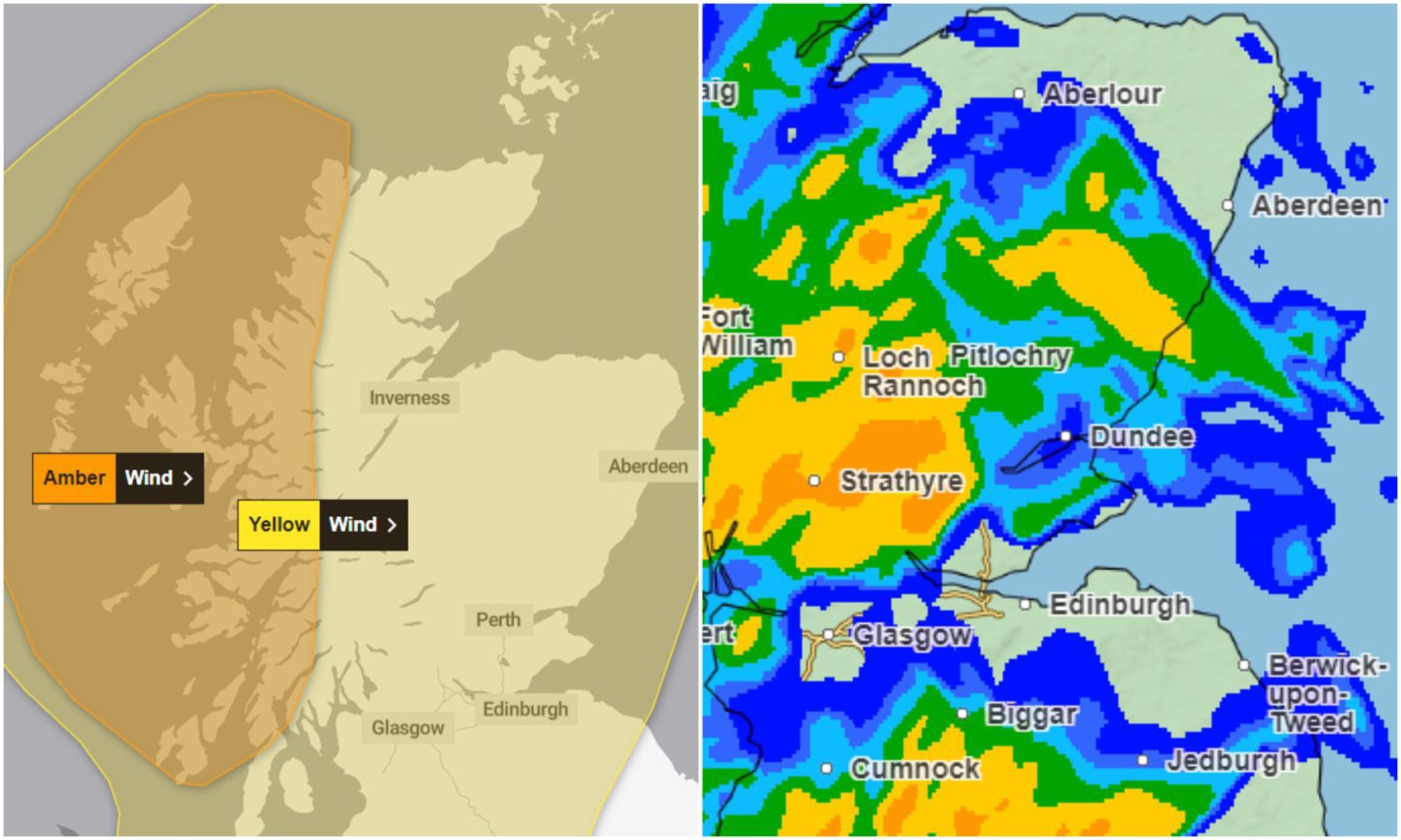 Storm Ashley Strong winds and rain to batter Tayside and Fife