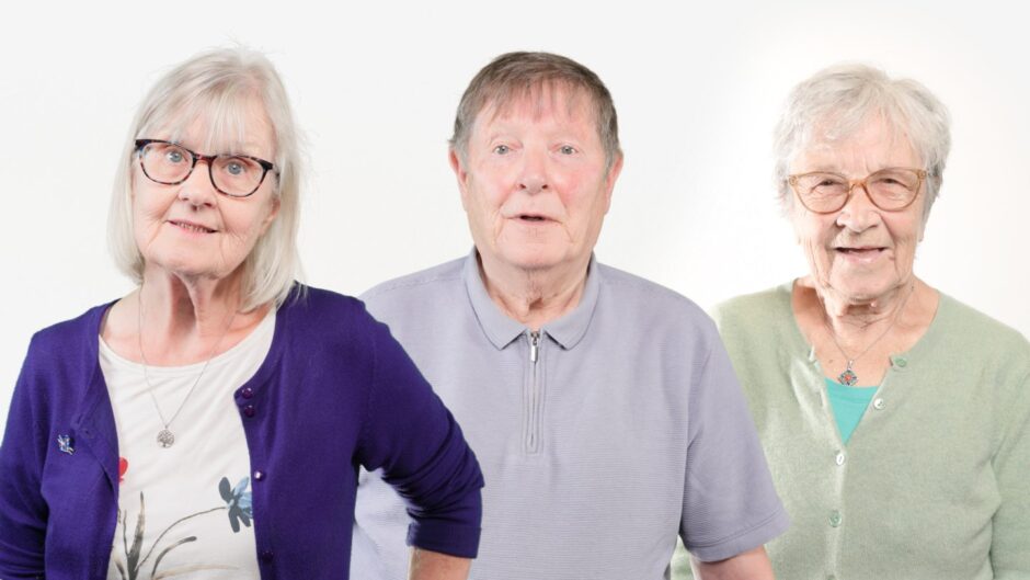 Agnes Houston, James McKillop and Nancy McAdam - the dementia activists that the play is based on.