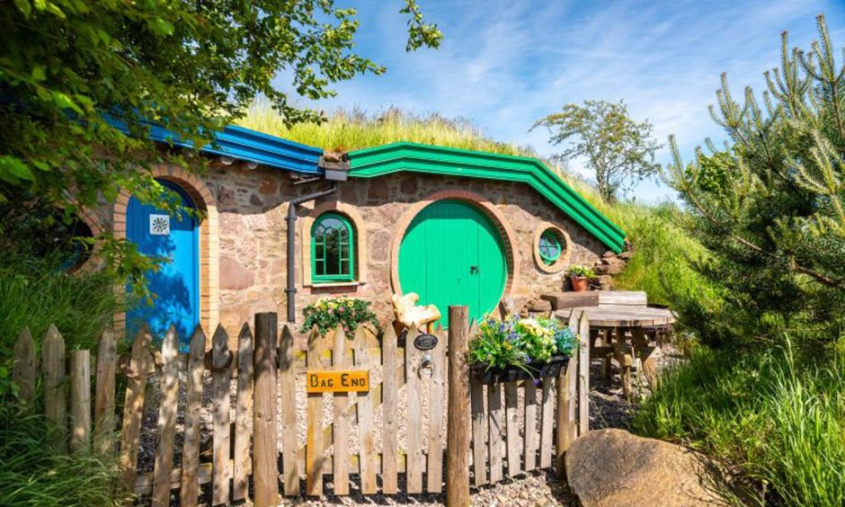 The Green Burrow hobbit home at Craighead Howfs.