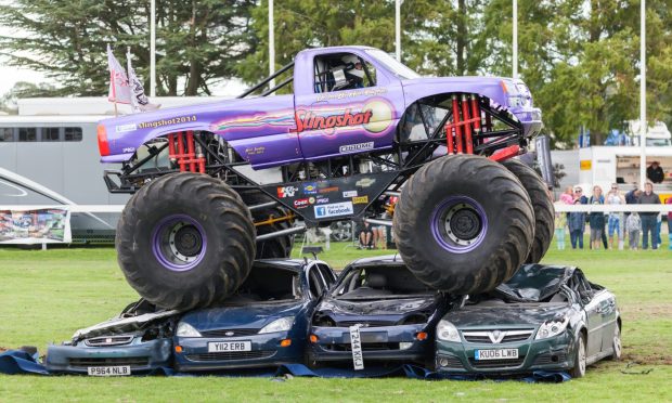 Stock image of a Monster Truck show.