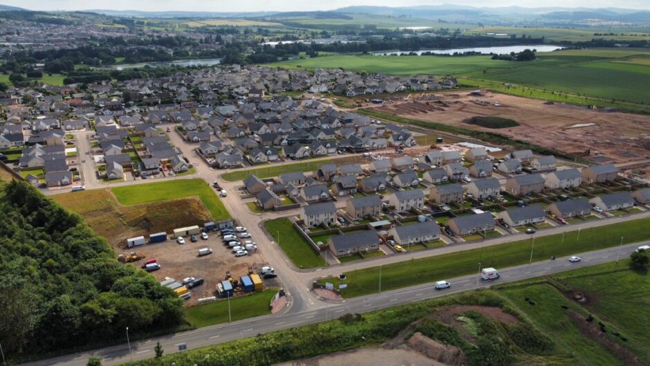 Guild Homes Strathmore Fields development in Forfar