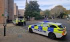 Officers at the scene on St Andrews Street as police descent on Dundee city centre