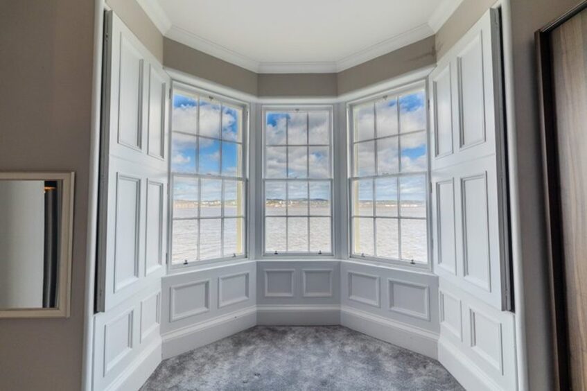 Bay windows in the master