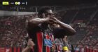 Former Dundee striker Amadou Bakayoko celebrates a goal in Japan.