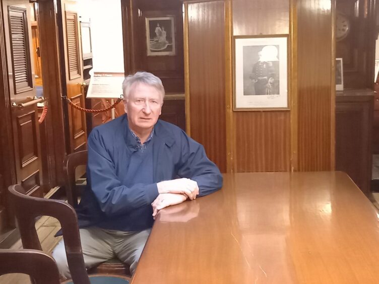 Dundee Heritage Trust chairman David Henry in the ward room of RRS Discovery. 