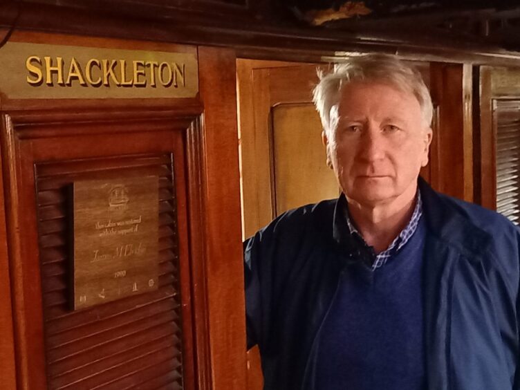 Dundee Heritage Trust chairman David Henry in the ward room of RRS Discovery.