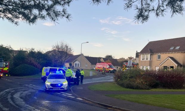 Emergency services remained at the scene on Thursday morning. Image: Laura Devlin/DC Thomson