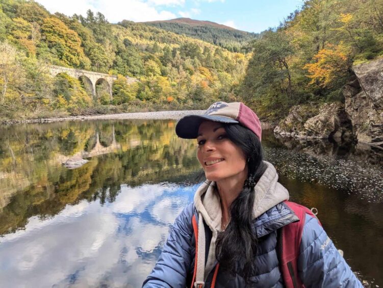 Cracking views of autumn colours at the pool below the Soldier's Leap at the Pass of Killiecrankie.