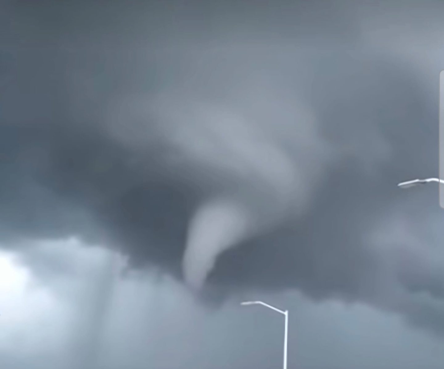 A Funnel Cloud developing during the hurricane. Image: Stacey Rosocki.