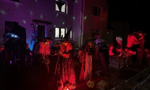 Spooks wander the garden of the Kirriemuir house. Image: Dreamtime Events