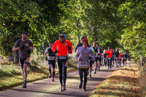 Sunday's duathlon sets off at House of Dun. Image: Mhairi Edwards/DC Thomson