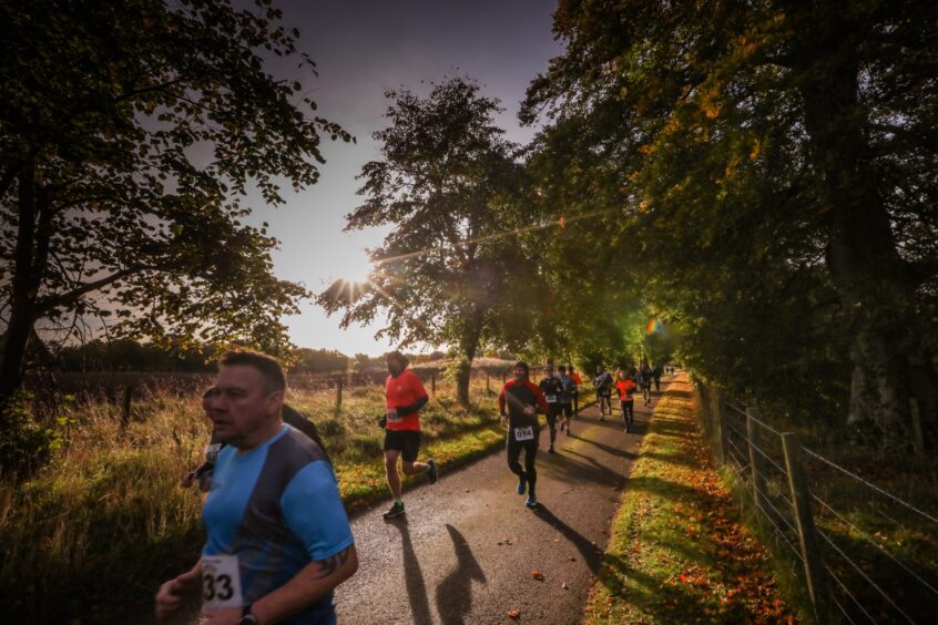 Runners at Montrose duathlon.