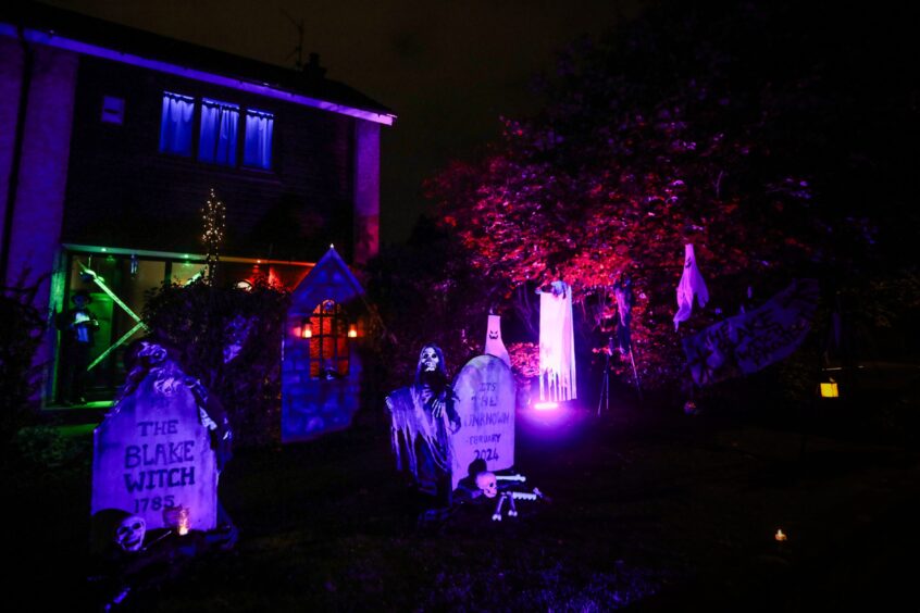 The Blake Witch Project lit up at night. Image: Mhairi Edwards/DC Thomson