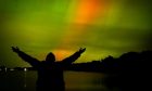 Niall Jackson enjoying the aurora at Monikie. Image: Niall Jackson