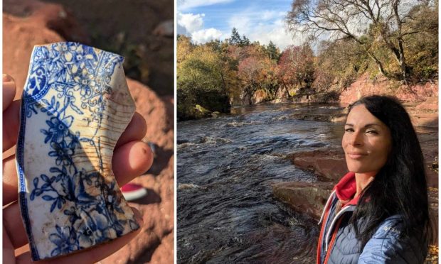 Gayle finds 'treasures' including old pottery at Pirner's near Edzell. Images: Gayle Ritchie.