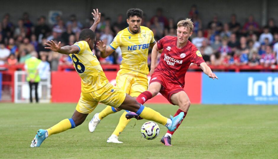 Max Anderson in action for Crawley Town against Crystal Palace. Image: Shutterstock