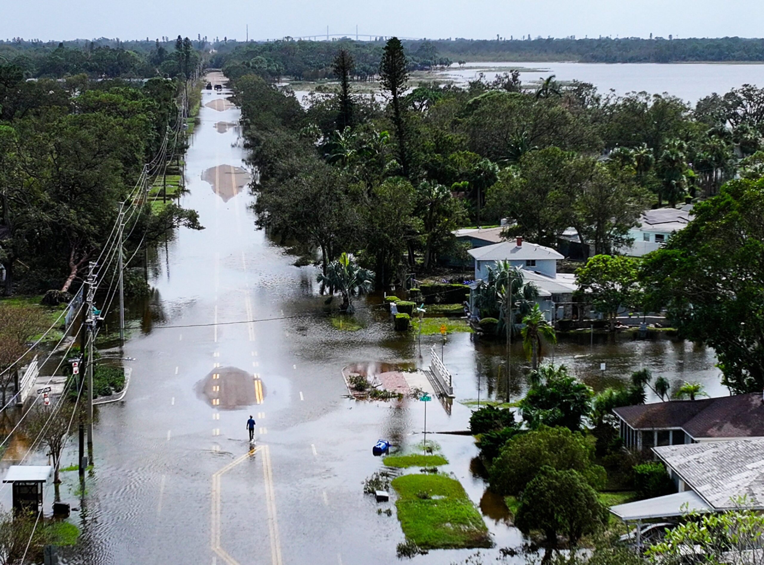 Flooding in St Petersburg in Florida.