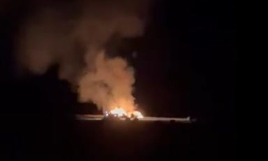 East Neuk haybale fire