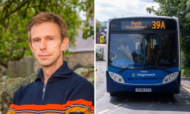 Councillor Alasdair Bailey thinks the free bus passes should be extended to rail travel.  Image: Steve MacDougall/Kim Cessford/Mhorvan Park/DC Thomson.