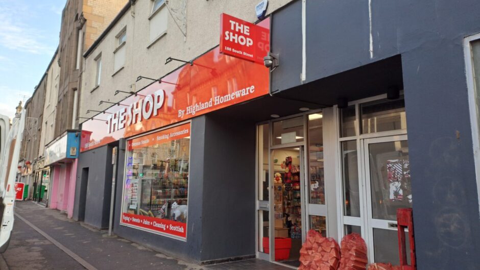 Exterior of The Shop, in South Street, Perth