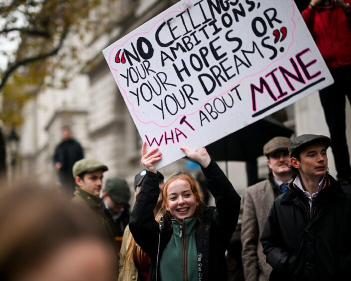 Farmer inheritance tax protest