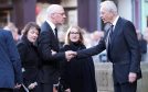 John Swinney and wife Elizabeth arrive at the Alex Salmond memorial service. Image: Stuart Wallace/Shutterstock