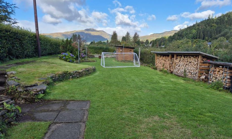 Garden at Callander home.