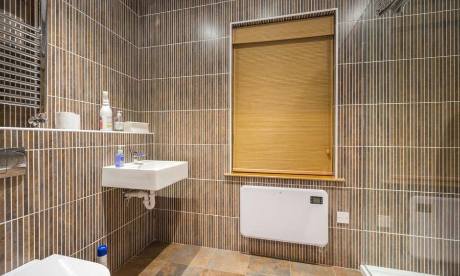 Ground floor shower room at Blairingone Church in Kinross-shire.