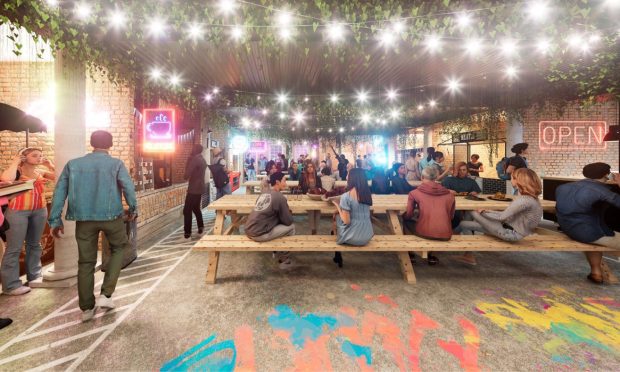 How Mill Market, a Dundee street food venue, could look. Image: Mill Market/LJRH Architects