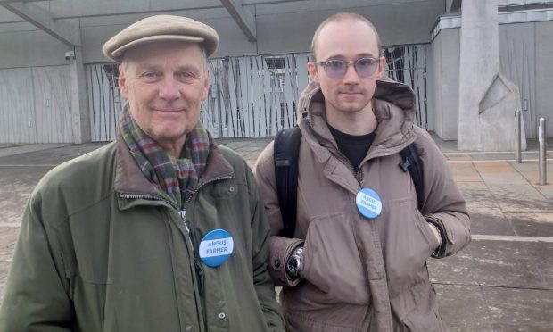 Henry, left, and Gavin Dodgson, who farm near Kirriemuir.