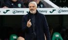 Dundee United boss Jim Goodwin on the touchline at Easter Road.