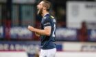 Ziyad Larkeche enjoys his winner for Dundee against Kilmarnock. Image: Paul Devlin/SNS