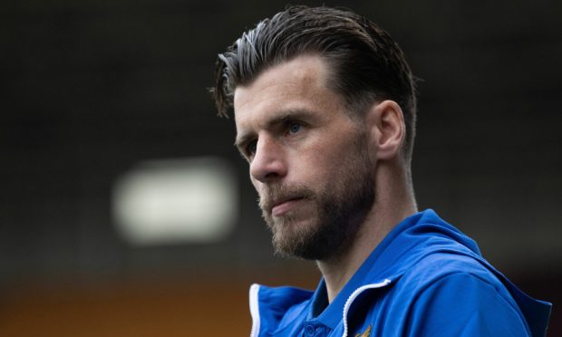 St Johnstone's Graham Carey at Fir Park before the game against Motherwell.