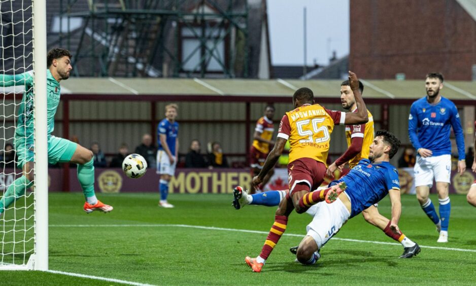 Motherwell open the scoring against St Johnstone.