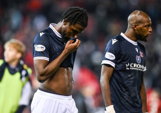 Dismayed Dundee lost their last match at Aberdeen. Image: Rob Casey/SNS