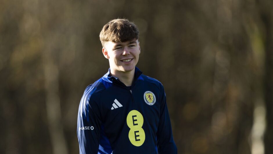 Rory MacLeod in action with the Scotland U19 squad