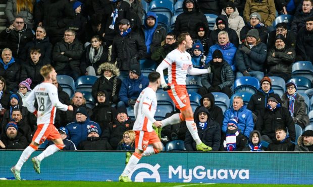 Sam Dalby celebrates his sixth goal in seven games