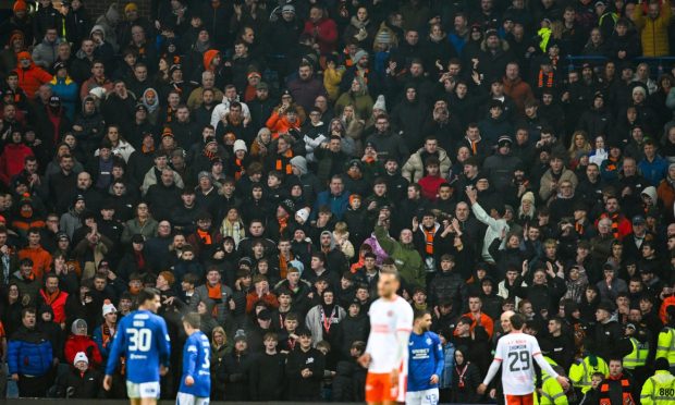 A packed away corner at Ibrox.