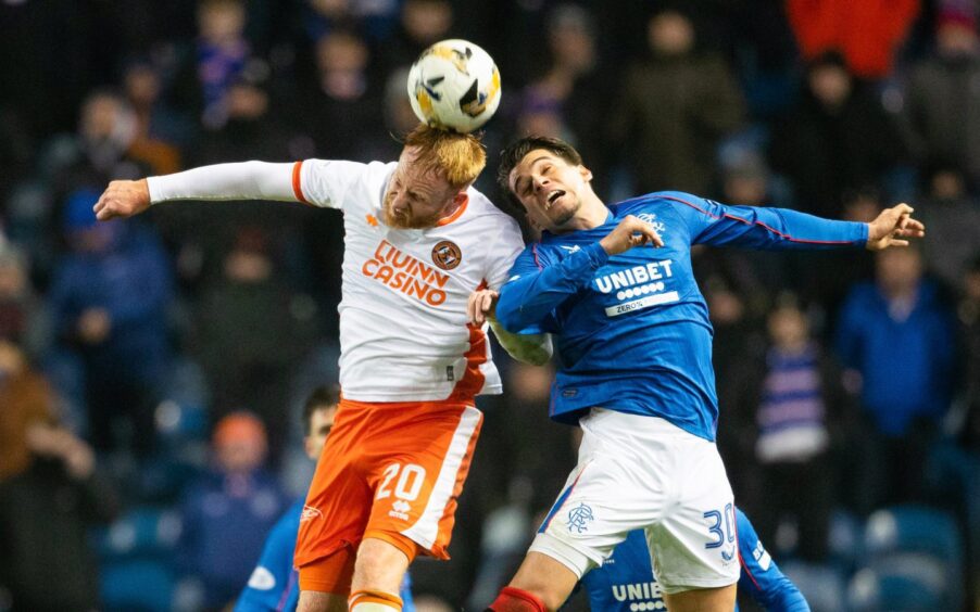 Dundee United players belied the situation to turn in a gutsy showing at Ibrox