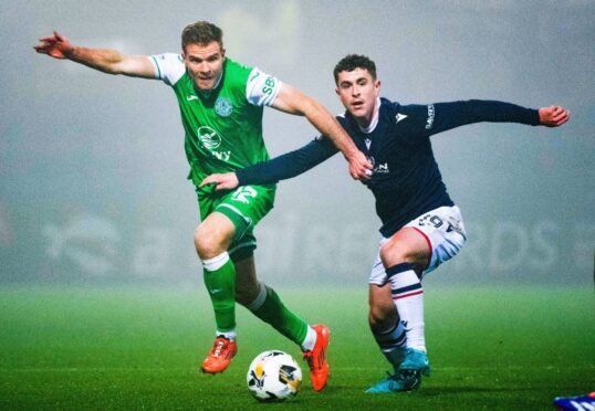 Fin Robertson excelled at left wing-back. Image: Euan Cherry/SNS