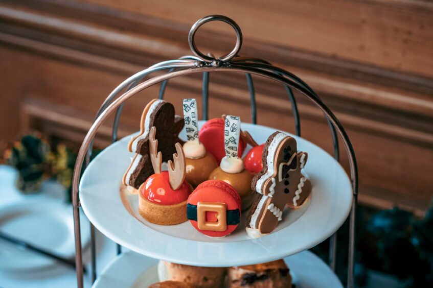 Amazing festive pastries at the Old Course festive afternoon tea.