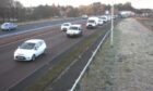 Traffic queueing on the A9 near Dunblane. Image: Traffic Scotland