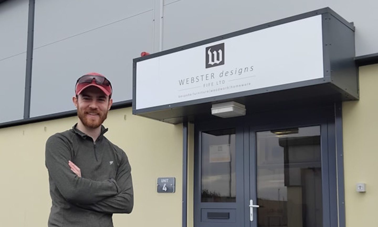 Jack Webster outside his new premises in Levenmouth Business Park. Image: Supplied