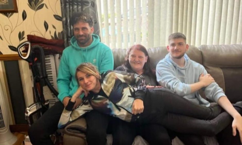 Irene Stewart (middle) with son Tony (right), Paul (left) and daughter Stacy in Perth.