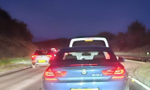 Cars queuing on the A9 near Forteviot. Image: Bryan Copland/DC Thomson