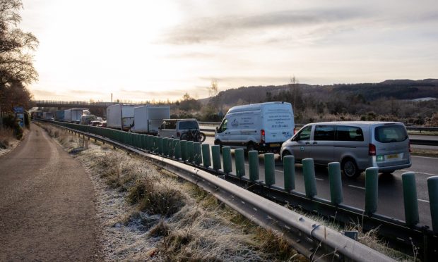 The A9 in Highland Perthshire.